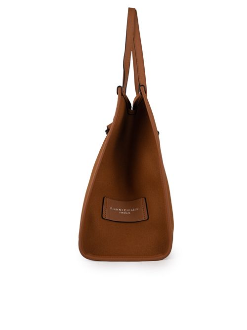 Borsa Shopping Marcella in canvas Cuoio GIANNI CHIARINI | BS 6850 COMMCUOIO-CORDA-CARAMEL